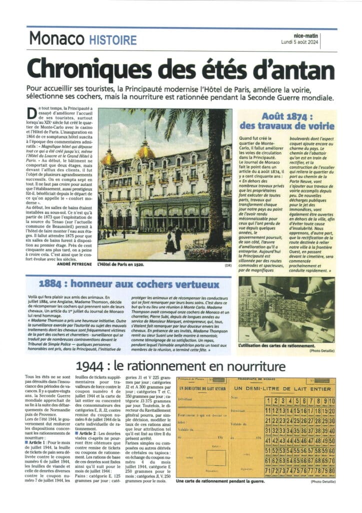 Monaco matin du 5 aout 2024