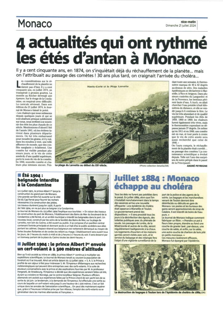 Monaco matin du 21 juillet 2024